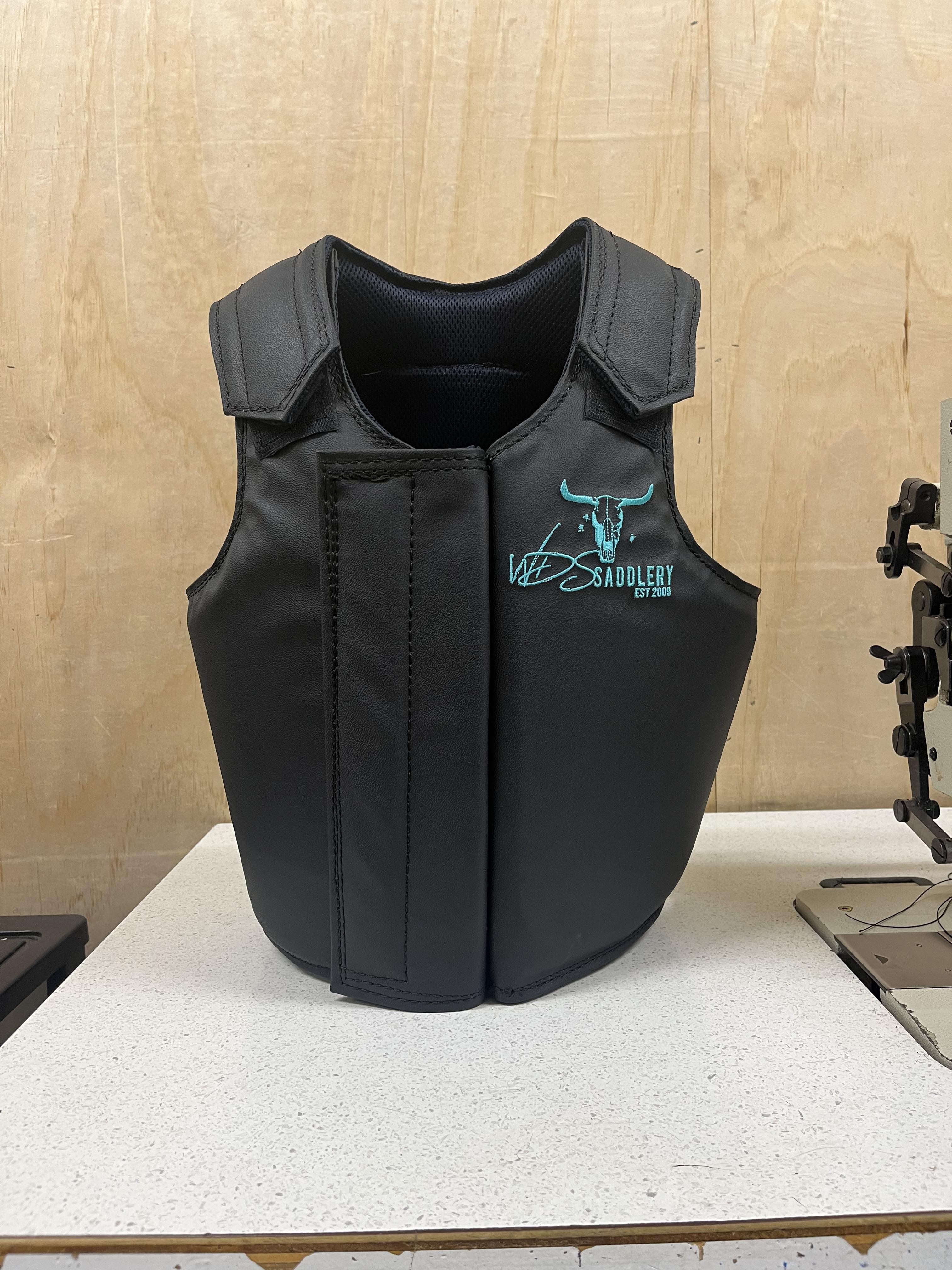 WDS Saddlery Pro Rodeo Vest - Turquoise Youth - Ready made to be shipped