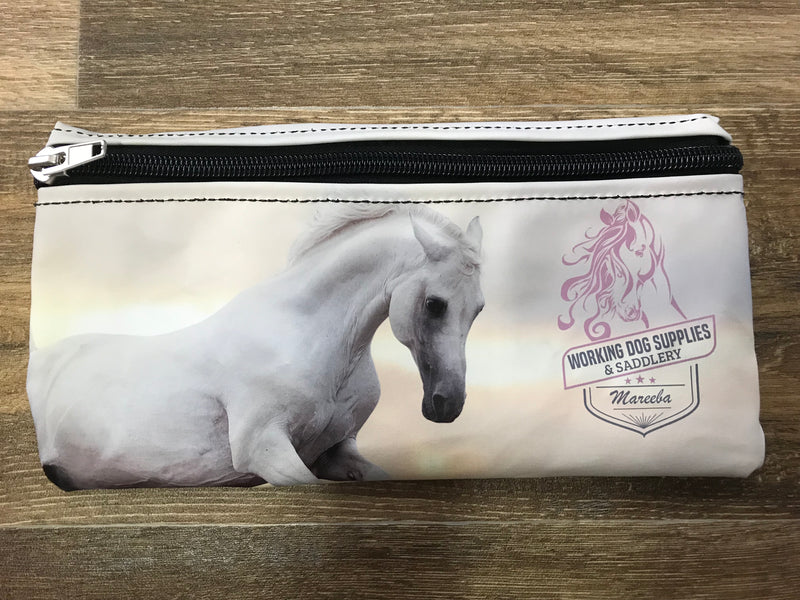 Pencil Case White Horse