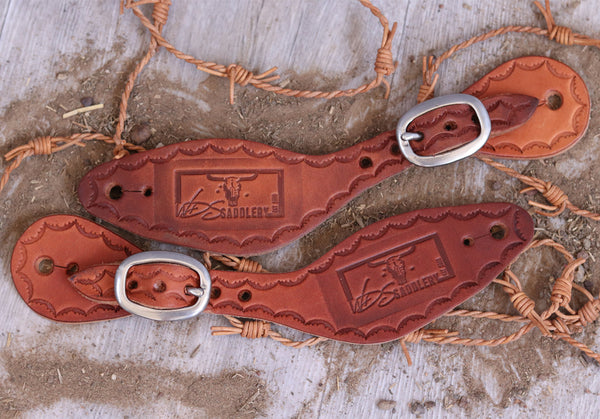 Leather decorative spur straps